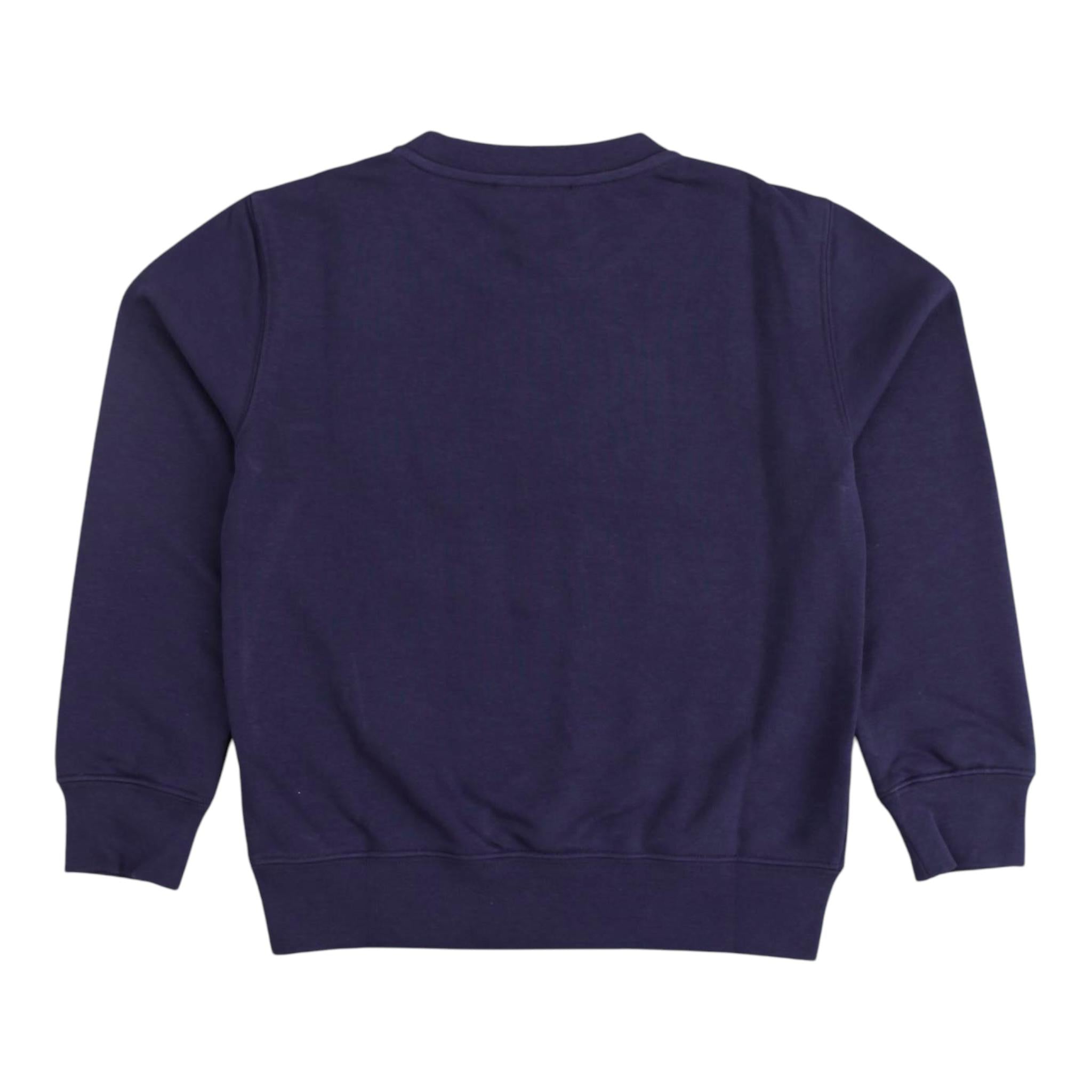GOLDEN GOOSE felpa girocollo tinta unita con stampa Blu per Bambino GKP01402 BLU GOLDEN GOOSE 