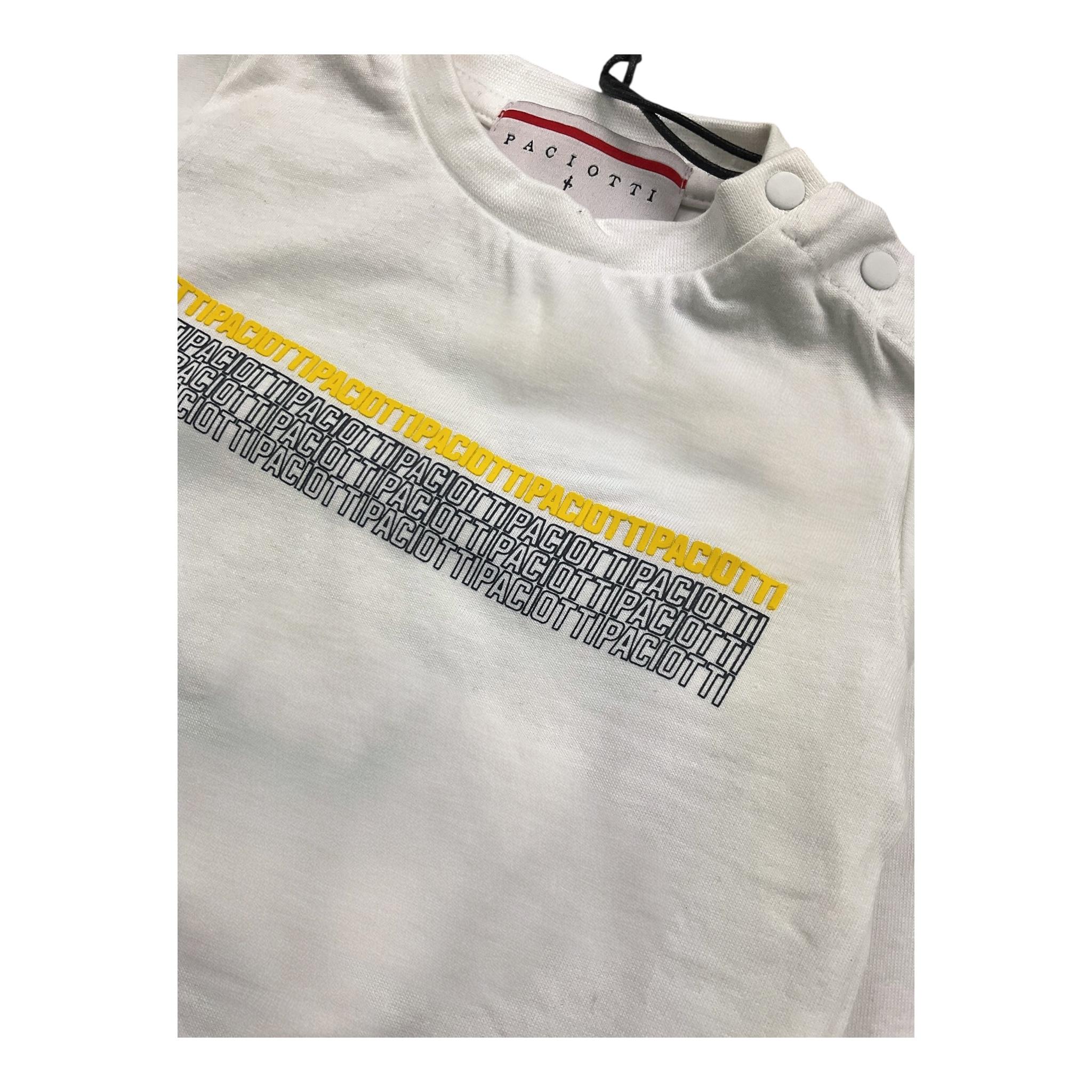 CESARE PACIOTTI shirt girocollo tinta unita cn stampa logo Bianco per Neonato TSP5306BXX BIANCO CESARE PACIOTTI 