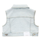 Vicolo Einfarbige Jeansweste Hellblau für Baby Mädchen
