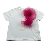 Vicolo T-Shirt Girocollo Tinta Unita con Applicazione per Neonata 3146M00265N BIANCO VICOLO 
