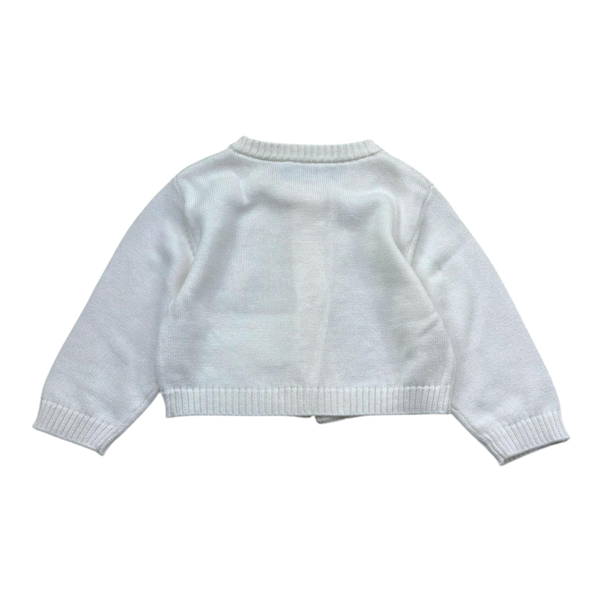 Moschino Cardigan Tinta Unita per Neonata MDW016 PANNA MOSCHINO 