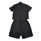 Do Not Conform Completo 2 Pezzi Camicia-Bermuda Tinta Unita per Bambino DCA043J NERO DO NOT CONFORM 