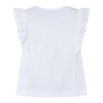 Mayoral T-Shirt Tinta Unita con Ricami per Bambina 3010 BIANCO MAYORAL 