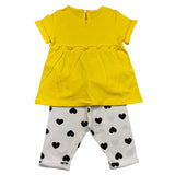 Kangaroo 2-teiliges Set Gelbes T-Shirt-Leggings für Baby Mädchen