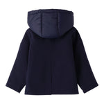 SARABANDA cappotto tinta unita con zip e cappuccio Blu per Bambino 0A284 BLU SARABANDA 