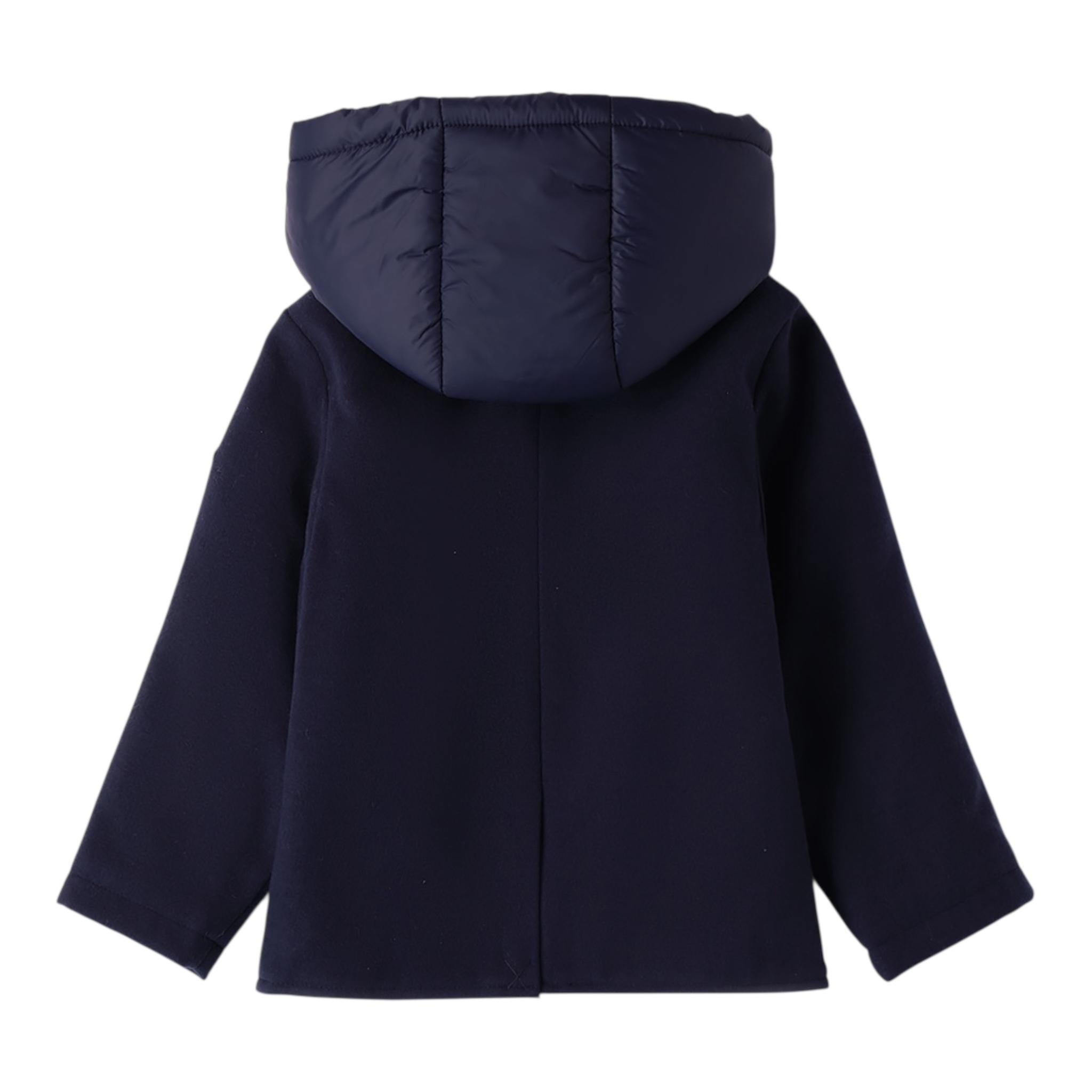 SARABANDA cappotto tinta unita con zip e cappuccio Blu per Bambino 0A284 BLU SARABANDA 
