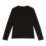 Patrizia Pepe Shirt Girocollo Tinta Unita con Brillantini per Bambina 7M0752 NERO PATRIZIA PEPE 