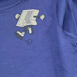 K-WAY shirt mezzo collo tinta unita con stampa Blu per Bambino K4125SW BLU K-WAY 