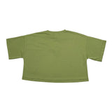 Refrigiwear T-Shirt Girocollo Tinta Unita Modello Crop per Bambina RWG640 VERDE REFRIGIWEAR 