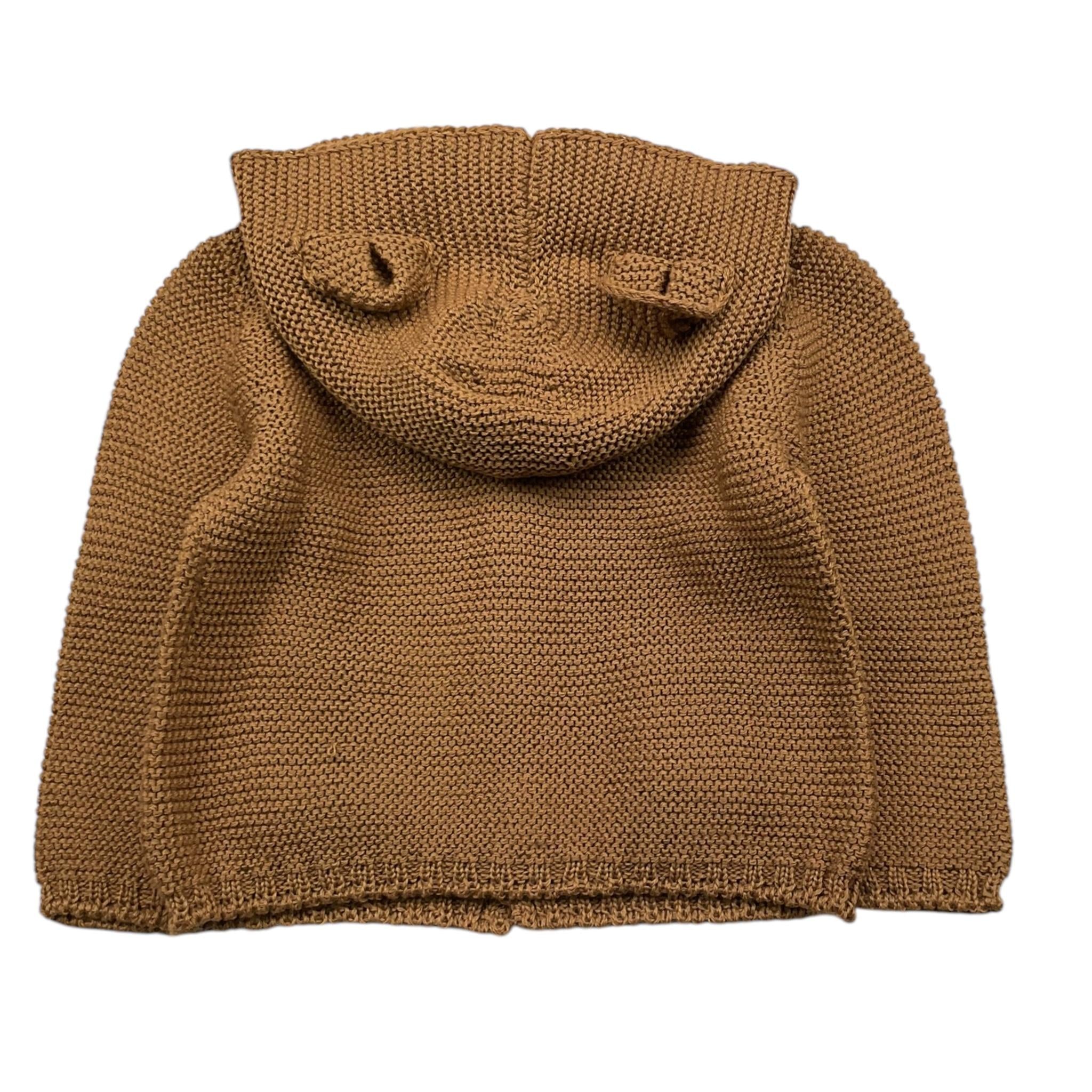 DANIELE ALESSANDRINI cardigan tinta unita con cappuccio Marrone per Bambino 1291W00035 MARRONE DANIELE ALESSANDRINI 