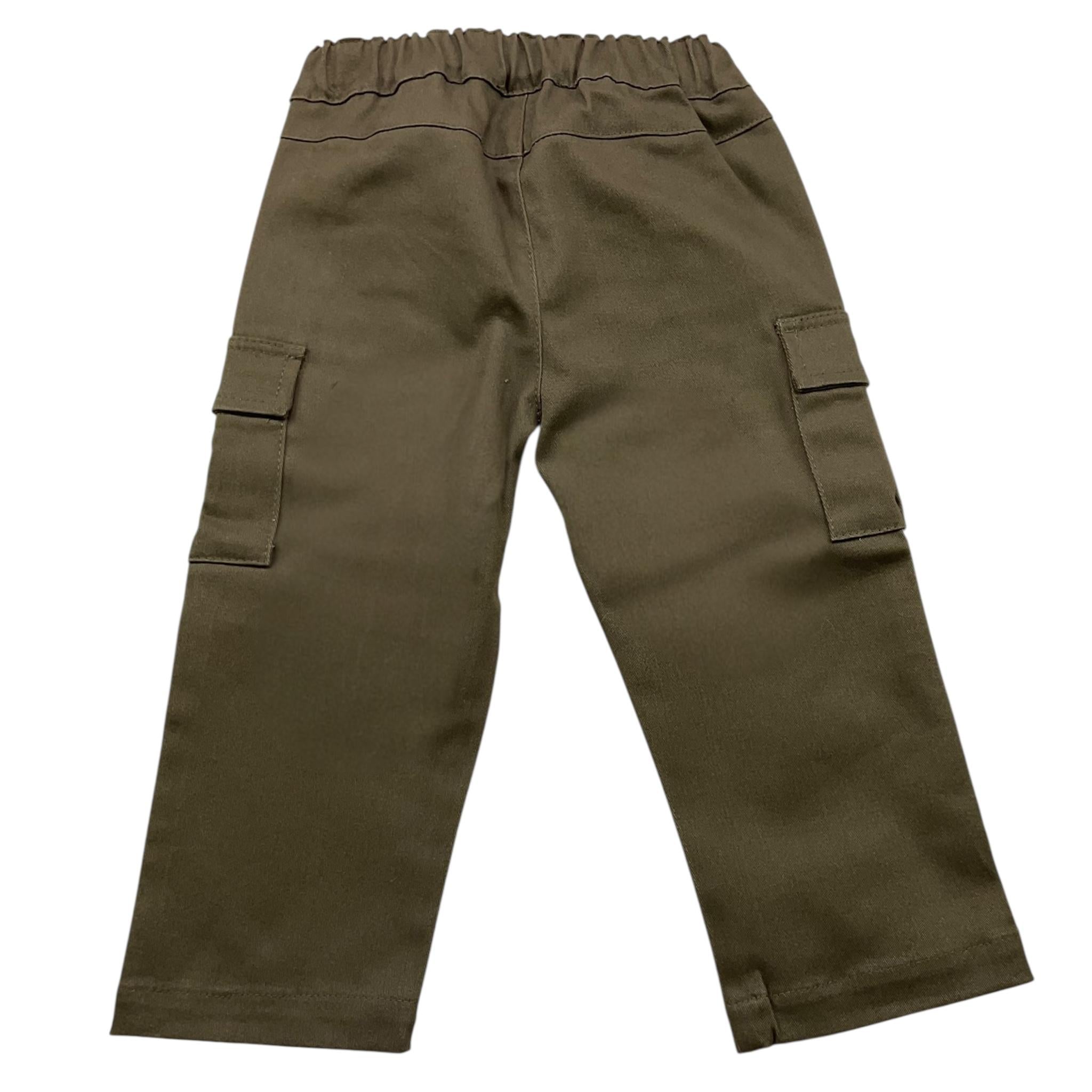 PLEASE pantalone tinta unita con elastico in vita Verde per Neonato PE43132B65 VERDE PLEASE 