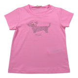 Liu Jo T-Shirt Girocollo tinta unita con Brillantini Rosa per Neonata KA5021XXX ROSA LIU JO 