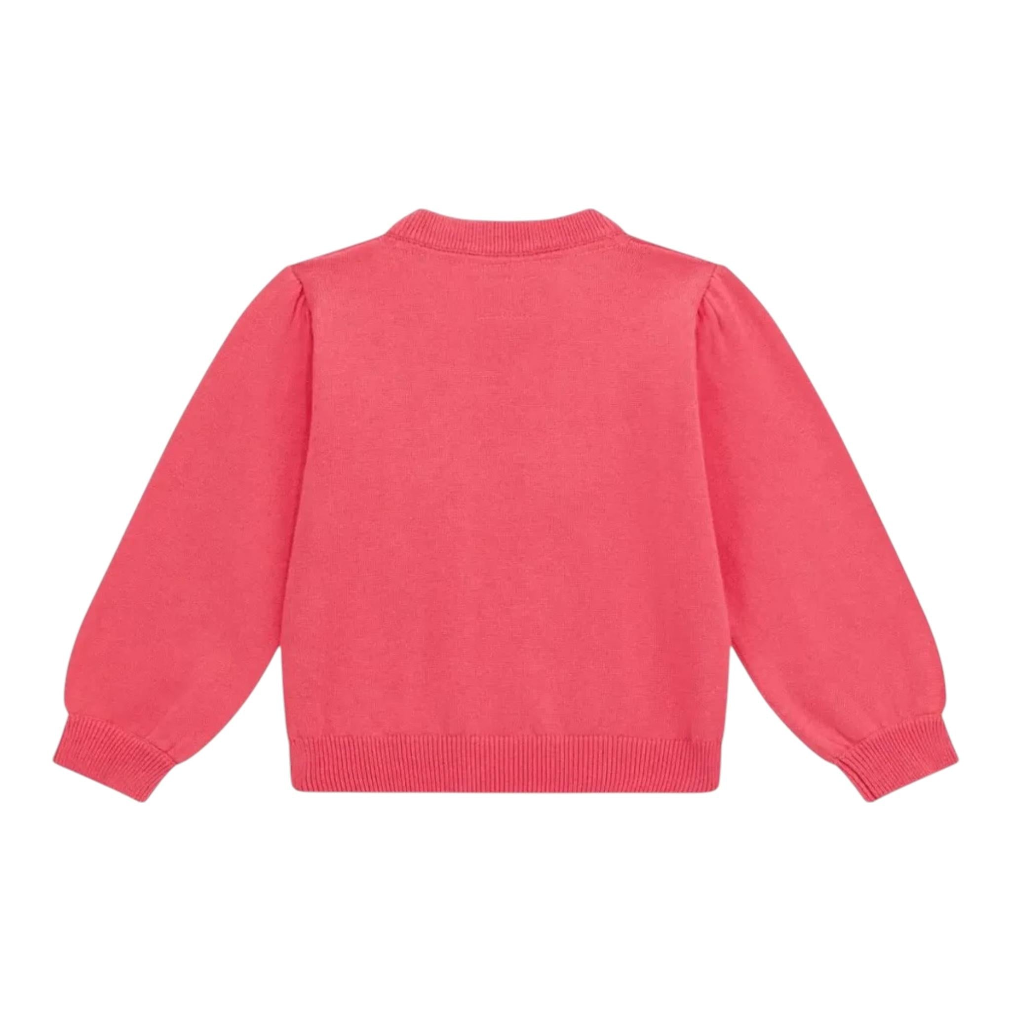 Guess Maglia Girocollo Tinta Unita con Logo per Neonata K5RR00Z3CG0 FRAGOLA GUESS 