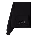 LIU JO felpa chiusa girocollo tinta unita con stampa  Nero per Bambina GF4161XX NERO LIU JO 