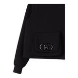 LIU JO felpa chiusa girocollo tinta unita con stampa  Nero per Bambina GF4161XX NERO LIU JO 