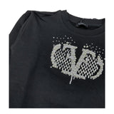 FUN & FUN abito felpa girocollo tinta unita con applicazioni Nero per Bambina FBDR00218 NERO FUN & FUN 