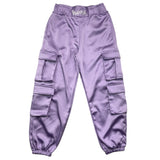 Disclaimer Schlichte Cargohose mit elastischem Bund Lila für Mädchen