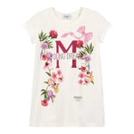 Monnalisa T-Shirt Girocollo Tinta Unita con Stampa per Bambina 197601S3 PANNA MONNALISA 