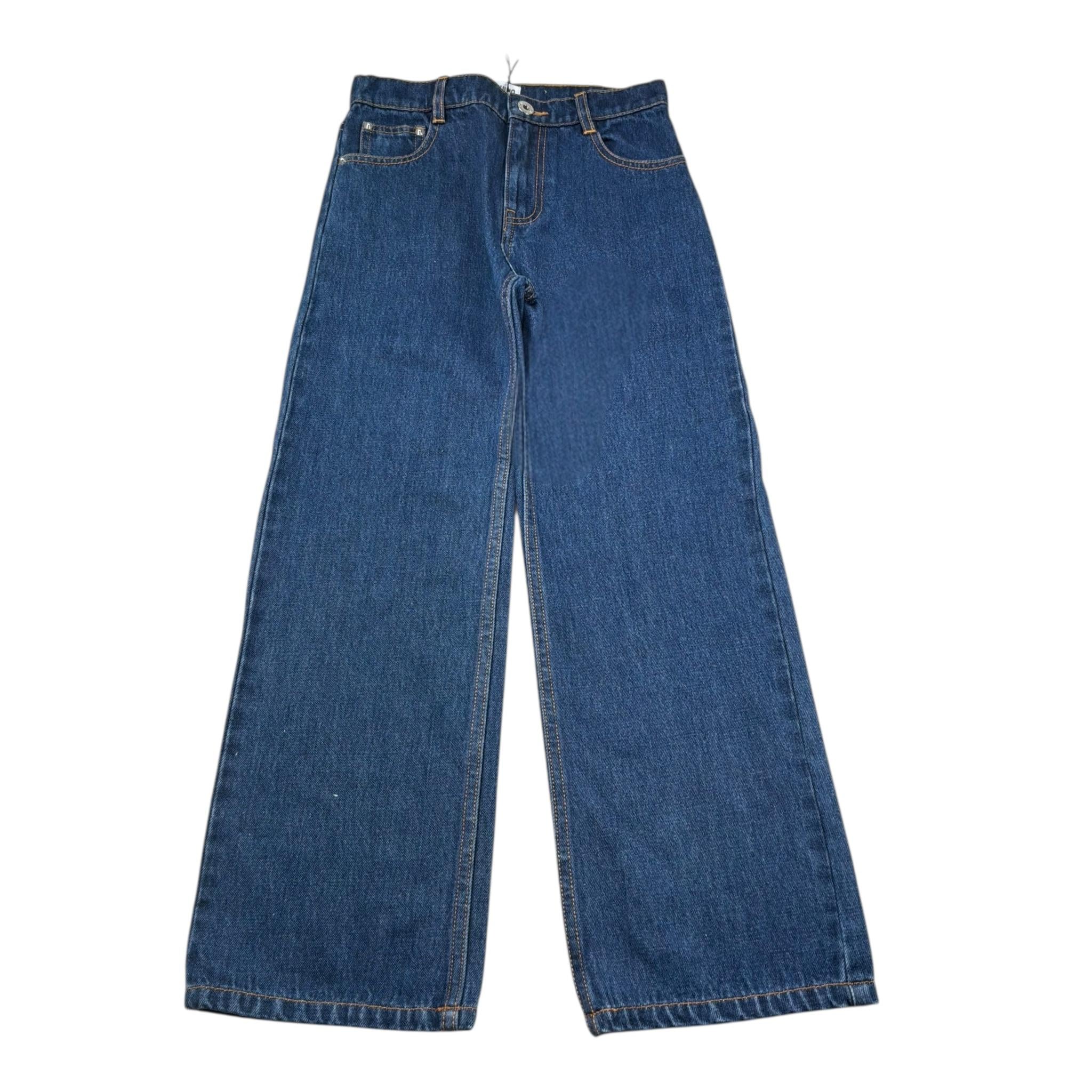 Moschino Jeans Tinta Unita Modello A Palazzo per Bambina HUP08V BLU MOSCHINO 