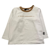 DANIELE ALESSANDRINI shirt girocollo tinta unita con stampa logo Bianco per Neonato 1291M00030 BIANCO DANIELE ALESSANDRINI 