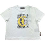 Just Cavalli T-Shirt Girocollo Tinta Unita con Logo per Bambina JGP26185TS BIANCO JUST CAVALLI 