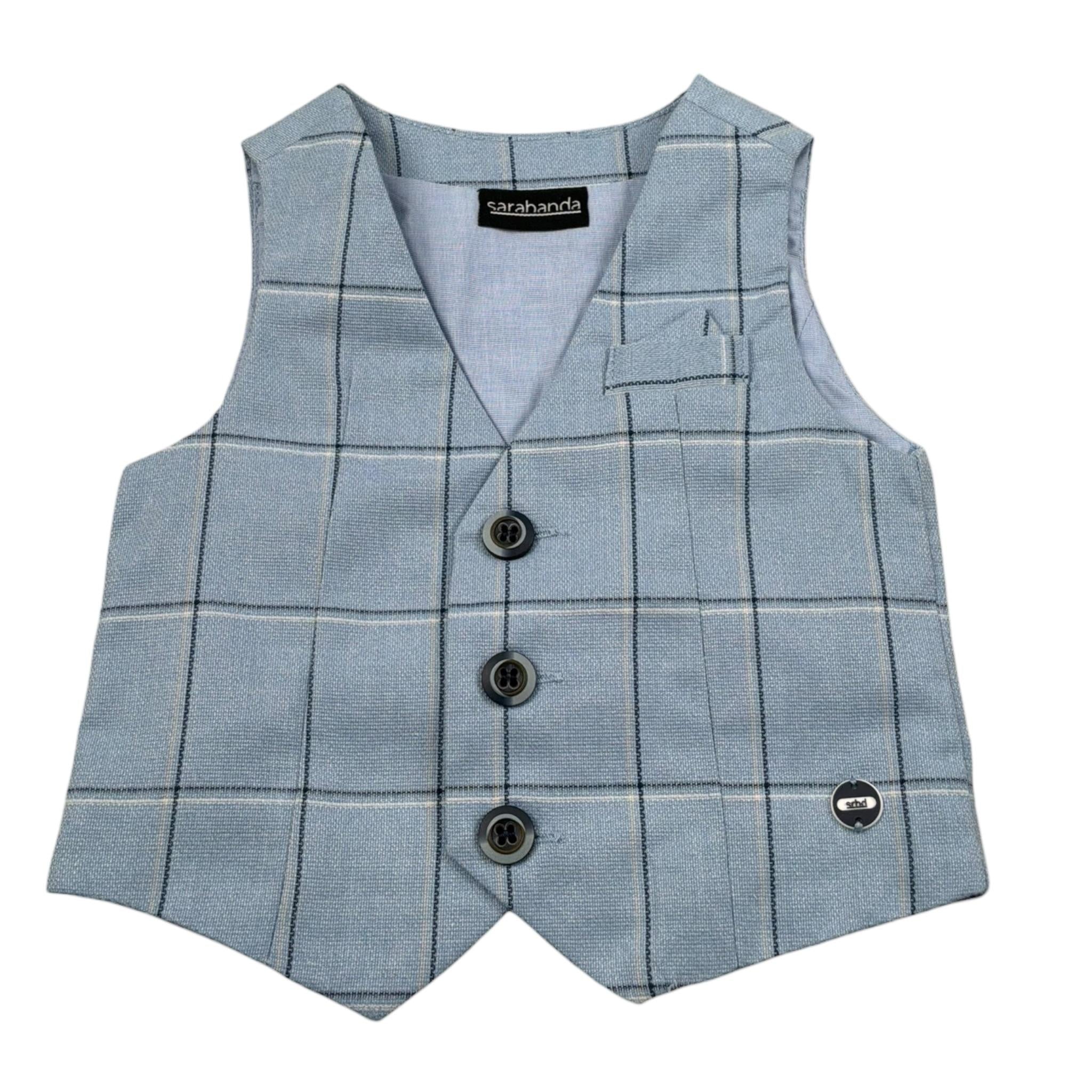 Sarabanda Gilet Tinta Unita per Bambino 04170 AZZURRO SARABANDA 