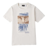 Sarabanda T-Shirt Girocollo Tinta Unita con Stampa per Bambino 0B732 BIANCO SARABANDA 