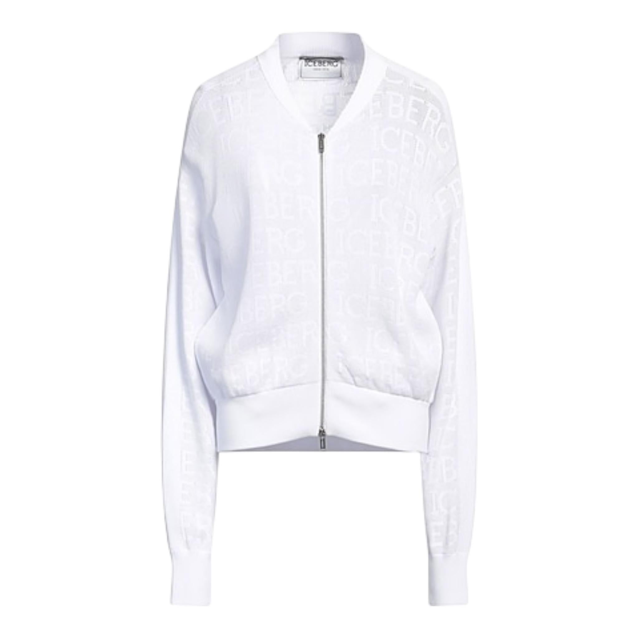 Iceberg Felpa Tinta Unita con Zip Traforata per Bambina SHICE5159J BIANCO ICEBERG 