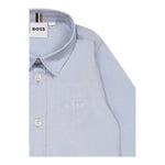 Boss Camicia Manica Lunga Tinta Unita per Bambino J52009E AZZURRO BOSS 
