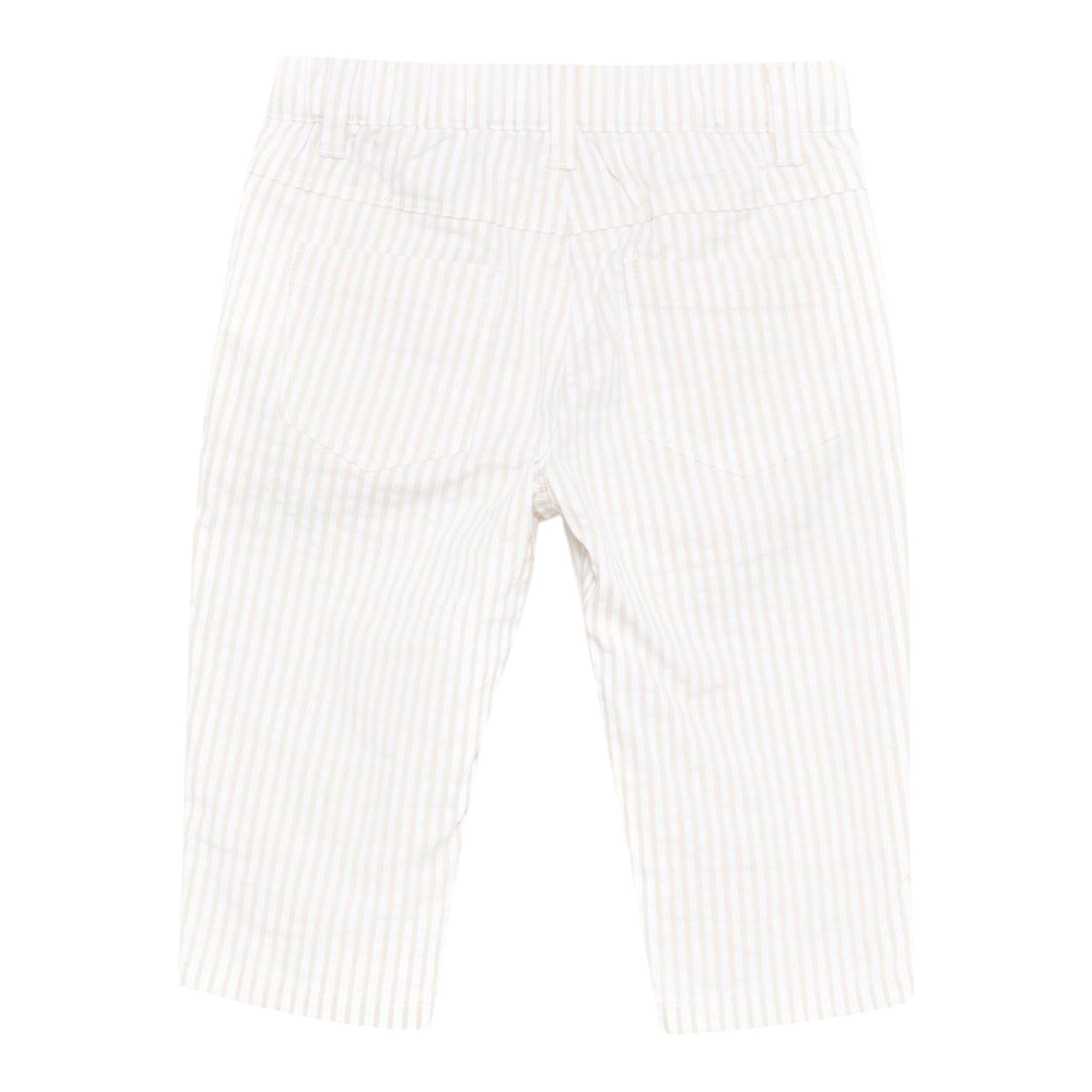 Moschino Pantalone Fantasia A Righe per Neonato MUP05N BIANCO/BEIGE MOSCHINO 