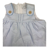 Yoedu Baby Mädchen Einfarbig Gestreiftes Kleid Set-Weiß Culotte