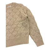 SAINT BARTH maglia tinta unita girocollo traforata Sabbia per Bambina LOUI0006 SABBIA SAINT BARTH 