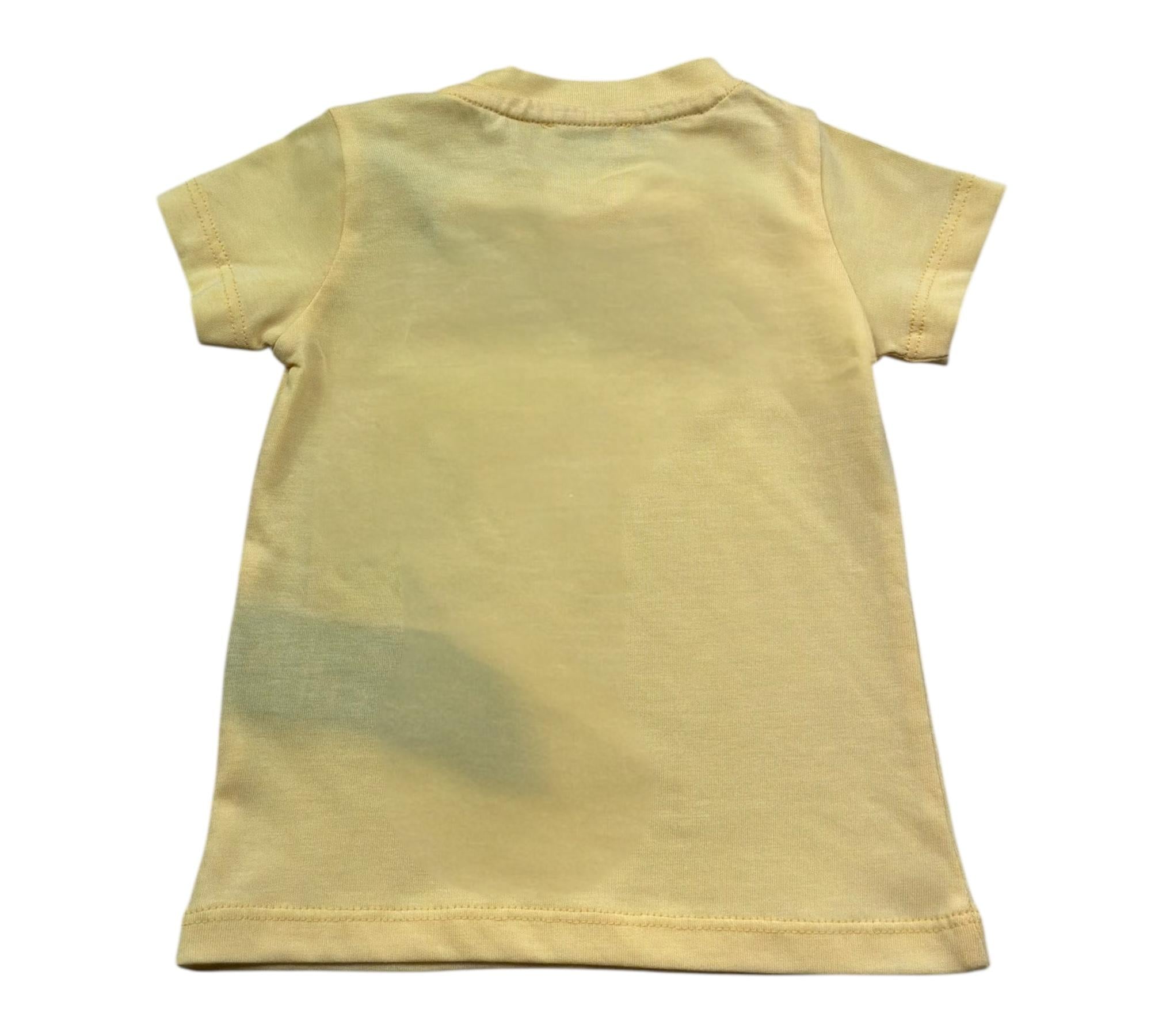 Trussardi T-Shirt Girocollo Tinta Unita con Logo per Neonato TIP26010TS GIALLO TRUSSARDI 