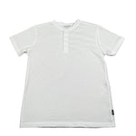 Please T-Shirt Tinta Unita con Bottoni per Bambino ME03030B72 BIANCO PLEASE 