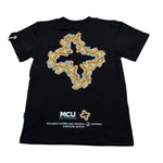 Mcu T-Shirt Girocollo tinta unita con Stampa Nero per Bambino MCU0124 NERO MCU 