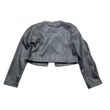Patrizia Pepe Einfarbiger Kunstleder-Shrug mit Knöpfen Schwarz Für Mädchen