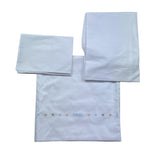 Le Bebe' Lenzuola Set 3 Pezzi Tinta Unita con Stampa per Neonato LBB5291 BIANCO LE BEBE' 