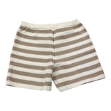 Little Bear Short Strick Streifenmuster Weiß/Beige für Mädchen