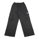 DISCLAIMER pantalone tinta unita con elastico in vita modello a palazzo Nero per Bambina 24IDK58303 NERO DISCLAIMER 