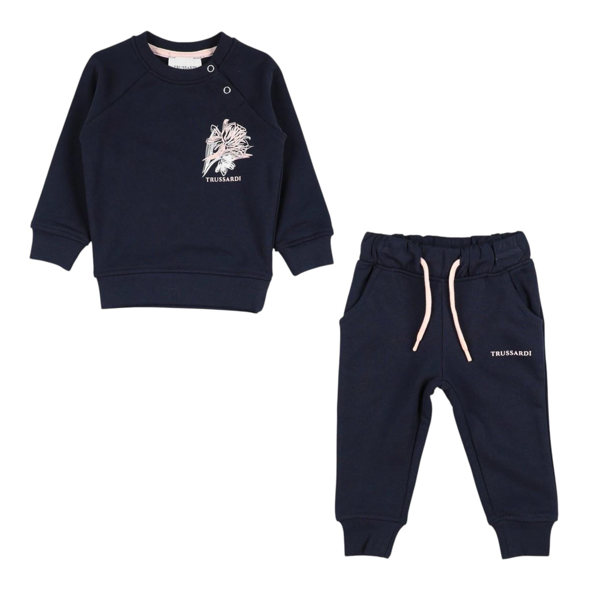 TRUSSARDI completo 2pz felpa-pantalone Blu per Bambina TIA24156CF BLU TRUSSARDI 