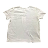 Zhoe &amp; Tobiah Einfarbiges Rundhals-T-Shirt mit Aufdruck Weiß/Orange für Jungen