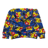 Mousse Felpa Tinta Unita con Cappuccio E Stampa per Bambino PIKAMARIOF BLU MOUSSE 