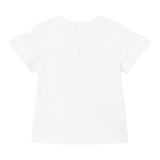 Mayoral Rundhals T-Shirt Einfarbig mit Kontrastprints Weiß Für Baby Mädchen