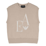 Emporio Armani Gilet In Maglia Tinta Unita Girocollo per Bambino 3D4M52 BEIGE EMPORIO ARMANI 