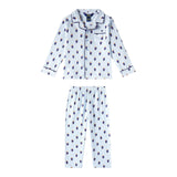 Ralph Lauren Completo 2 Pezzi Pigiama Shirt-Pantalone per Bambina 4P0143 AZZURRO RALPH LAUREN 