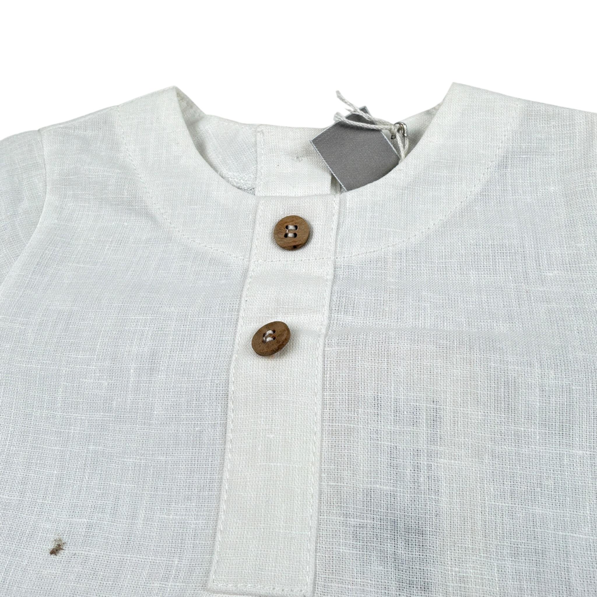 Marlu' Completo 2 Pezzi Camicia-Bermuda Bianco per Neonato EL5753 BIANCO MARLU' 