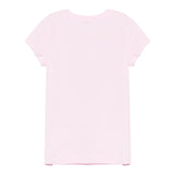 Monnalisa T-Shirt Girocollo Tinta Unita con Brillantini per Bambina 19E617 ROSA MONNALISA 