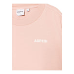 Aspesi T-Shirt Girocollo Tinta Unita con Logo per Bambina S25029TSM7038X ROSA ASPESI 