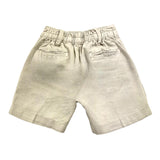 Never Too Einfarbige Bermudashorts mit elastischer Taille in Beige für Babys