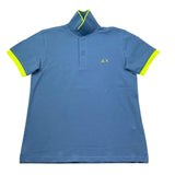 Sun68 Polo Mezza Manica Tinta Unita con Profili In Contrasto per Bambino A35320J AZZURRO SUN68 